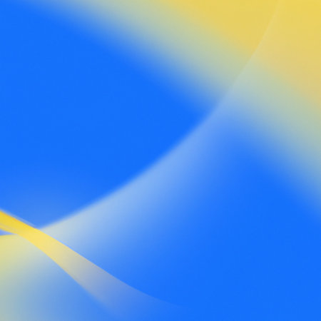 Yellow blue gradient color bright beautiful abstract background with dark and light stains, shadows and smooth lines. Delicate background or template for ad. Copy space layot.の写真素材