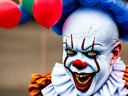 It is a shape-shifting monster, Pennywise the Clown. Appeared in the Universe. Terrible laughing grimace and evil eyes. Pennywise the Dancing Clown. Eats children and their fears. Sociopathy diseaseの素材