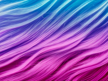 Pink blue gray stripes, waves, lines, curls and bumps. Abstract beautiful background. Soft voluminous wavy lines. Ripple movement fluctuation in the wind. Blue-lilac-violet background. Generated by AIの素材
