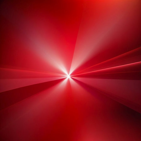 Red abstract beautiful glowing smooth gradient background with rays and lines.の素材