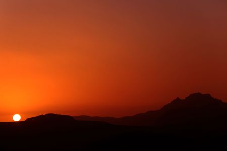 Red sunset.の写真素材