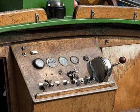 Old boat dashboard.の写真素材