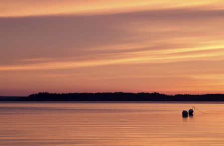 Swedish sunset.の写真素材