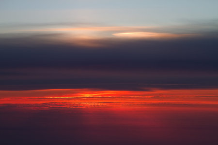 Sunrise, aerial.