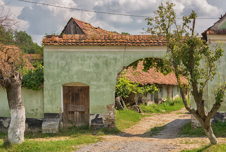 Old rural village in Transylvania, Romania の写真素材
