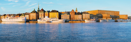 Stockholm waterfront panorama.の写真素材