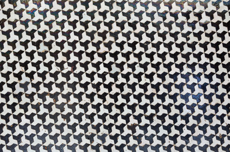 Ancient black and white mosaic from Morocco.