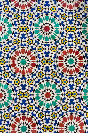 Colourful oriental mosaic from Morocco.の写真素材