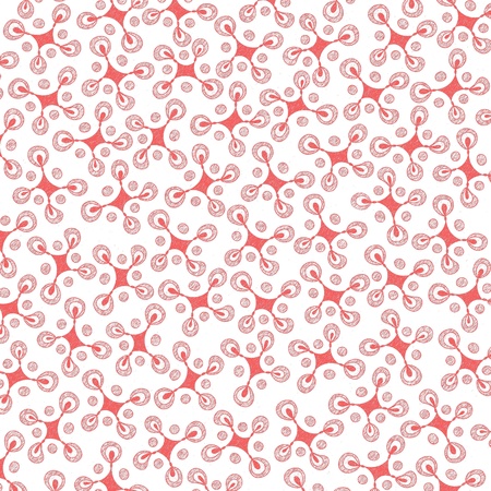 Beautiful red-pink pattern with nice repeated elements の写真素材