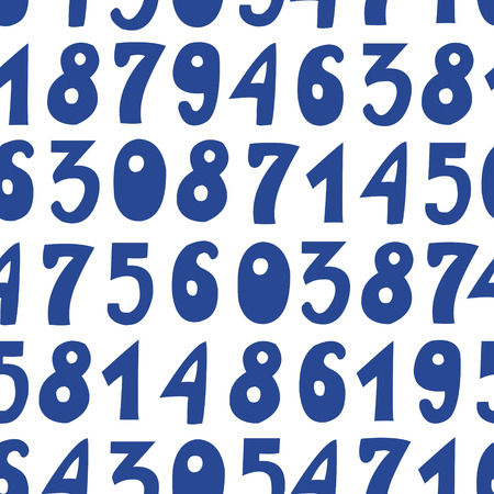 Seamless pattern with numbers on white backgroundの写真素材