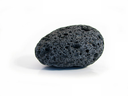 A pebble made from porous volcanic rock found in Canary Islands