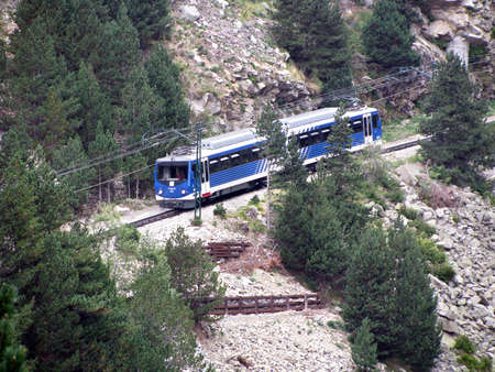 fenicular, val de nuria, pyrenees, spain のeditorial素材