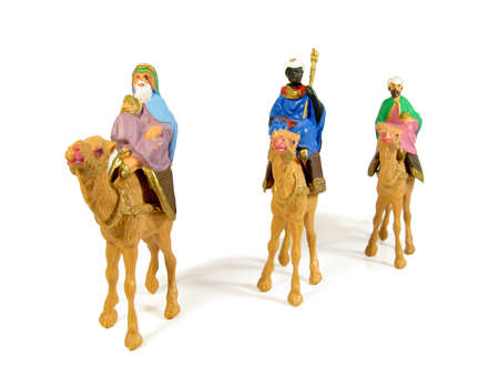 Three Wise Men following a star to Bethlehemの写真素材