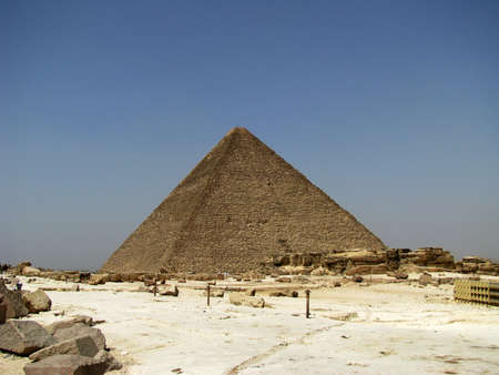 Pyramid of Cheops in Egyptの写真素材