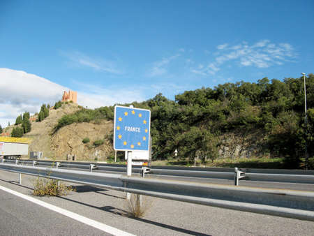 Custom signal entry into French territoryの写真素材