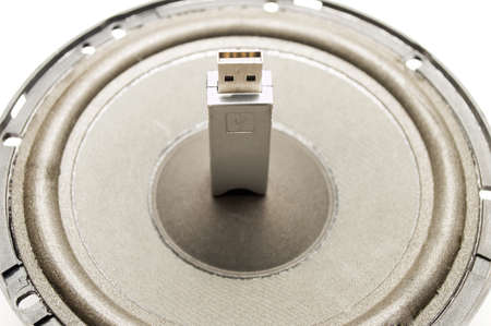 and a USB speaker, digital soundの写真素材