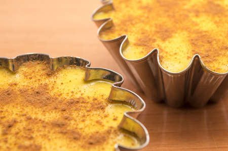 Pudding isolated in white backgroundの写真素材