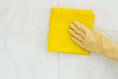 cleaning tile whiteの写真素材