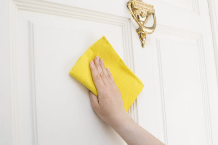 cleaning wooden door white