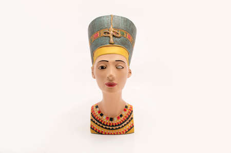 bust of Nefertiti  the great royal wife of Pharaoh Akhenatenの写真素材