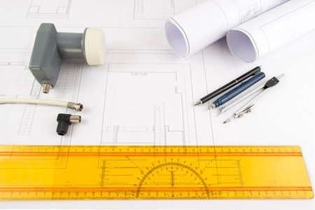 designing an installation cable and satellite television in a home