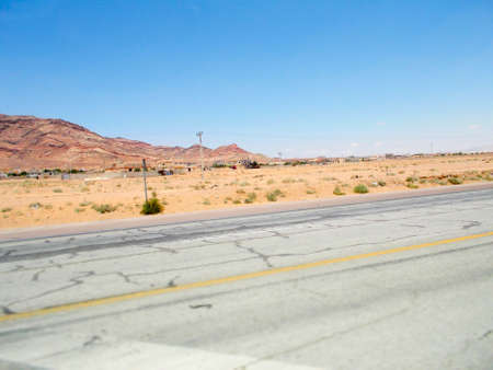 A gravel road through the wilderness  in jordanの写真素材