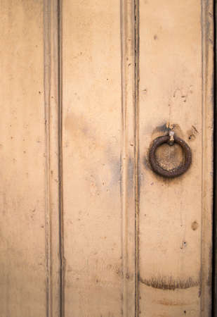 old and dirty beige doorの写真素材