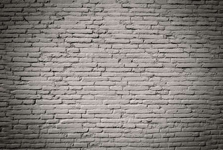 detail of a white brick wall at the nightの写真素材