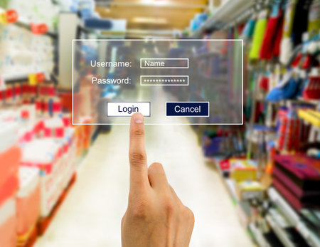hand you enter the password for internet connection with e-comerce. All screen content is designed by me and not copyrighted by others and created with wacom tablet and psの写真素材