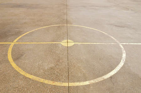 close up of soccer center court and basketballの写真素材