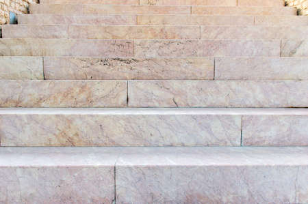 bottom view of ancient marble  stairsの写真素材