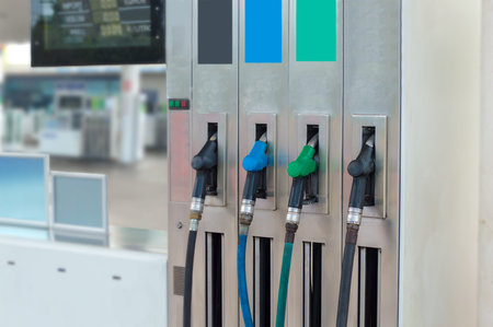 Gas pump at the gas station