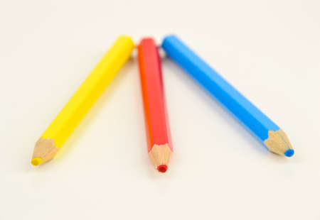 Color pencils isolated on white backgroundの写真素材
