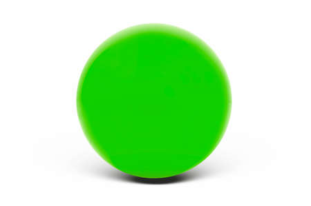Green ball isolated on whiteの写真素材