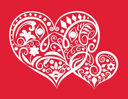 hearts ornament styleのイラスト素材