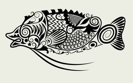 animal ornament drawingのイラスト素材
