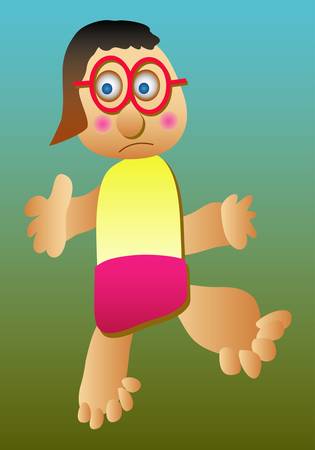 Naif cartoon characterのイラスト素材