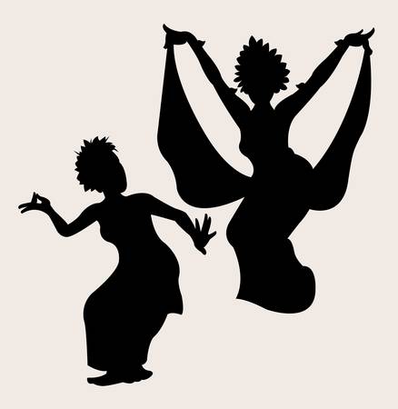 dancer silhouette pose, shadow illustration style のイラスト素材