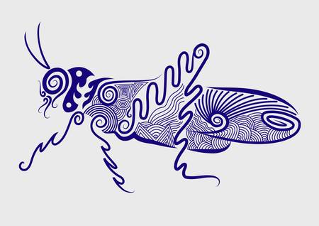 insect and flora ornaments, leaf, flower, nature decorationのイラスト素材