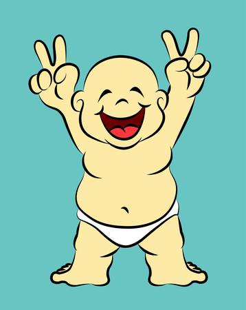 funny cartoon character, children cover book designのイラスト素材