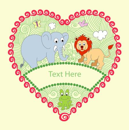 decorative animalsのイラスト素材