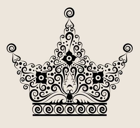 Crown decorative ornamentのイラスト素材