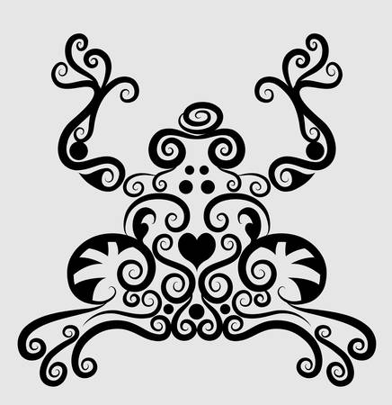Frog decorative ornamentのイラスト素材