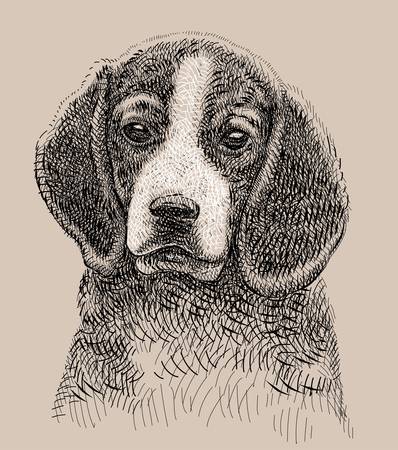 dog artistic drawingのイラスト素材