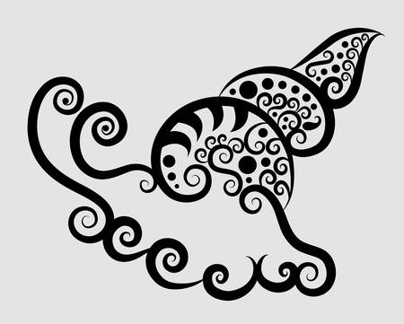 Snail decorative ornamentのイラスト素材