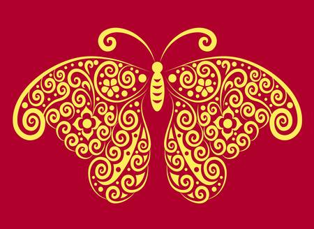 Butterfly decorative ornament のイラスト素材