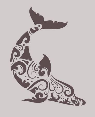 Dolphin tribal ornamentのイラスト素材