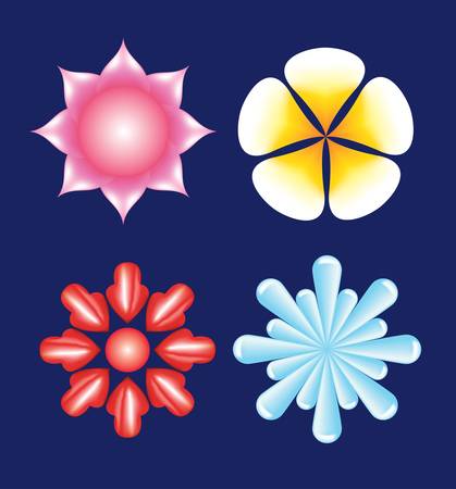Colorful Flowers abstractのイラスト素材