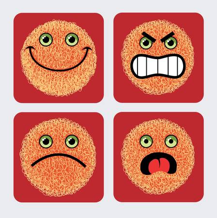 Emoticon icons のイラスト素材