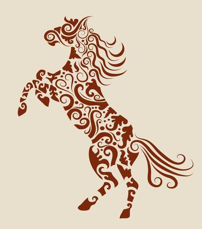 Horse ornamentのイラスト素材